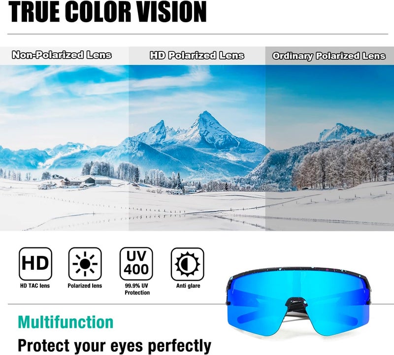 AVV Store Polarized cycling glasses sports sunglasses,UV400 Protection Fishing Driving running baseball sunglasses for men women - Image 3